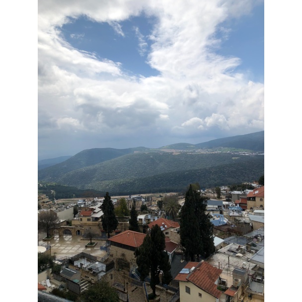 A Heart over Tzfat Photographic Poster