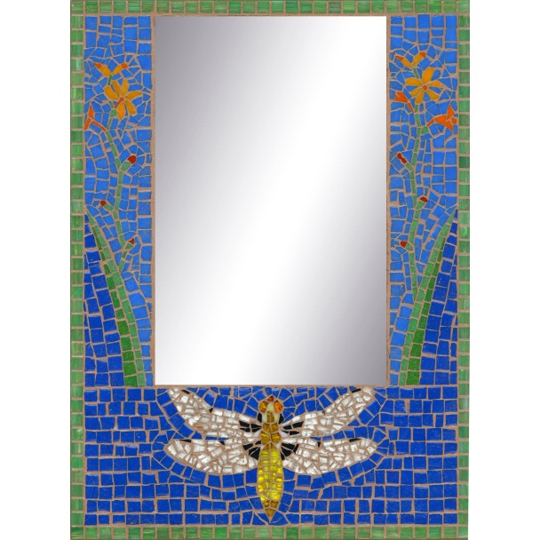 Broad-bodied Chaser Dragonfly and Montbretia Mosaic Mirror