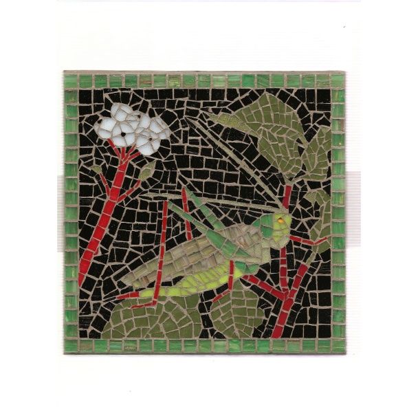 Great Green Bushcricket and Dogwood Mosaic Picture