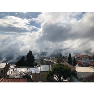Rain Clouds over Tzfat Photographic Poster