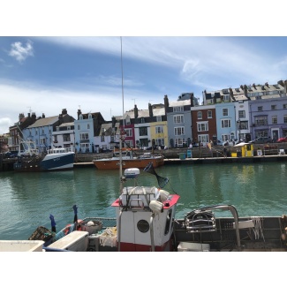 Weymouth Harbour Houses Photographic Poster