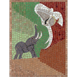 Elephant Mosaic Picture