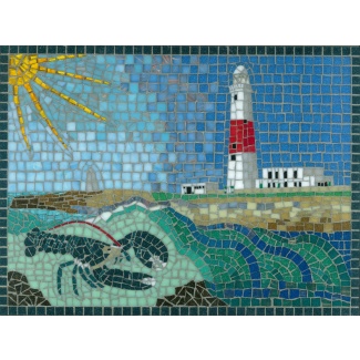 Portland Bill and Lobster Large Greetings Card