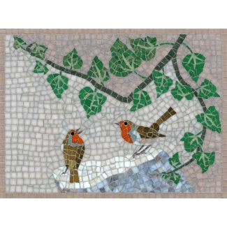 Robins and Ivy Mosaic Picture