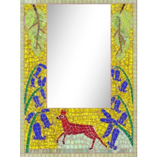 Roe Buck and Bluebells Mosaic Mirror